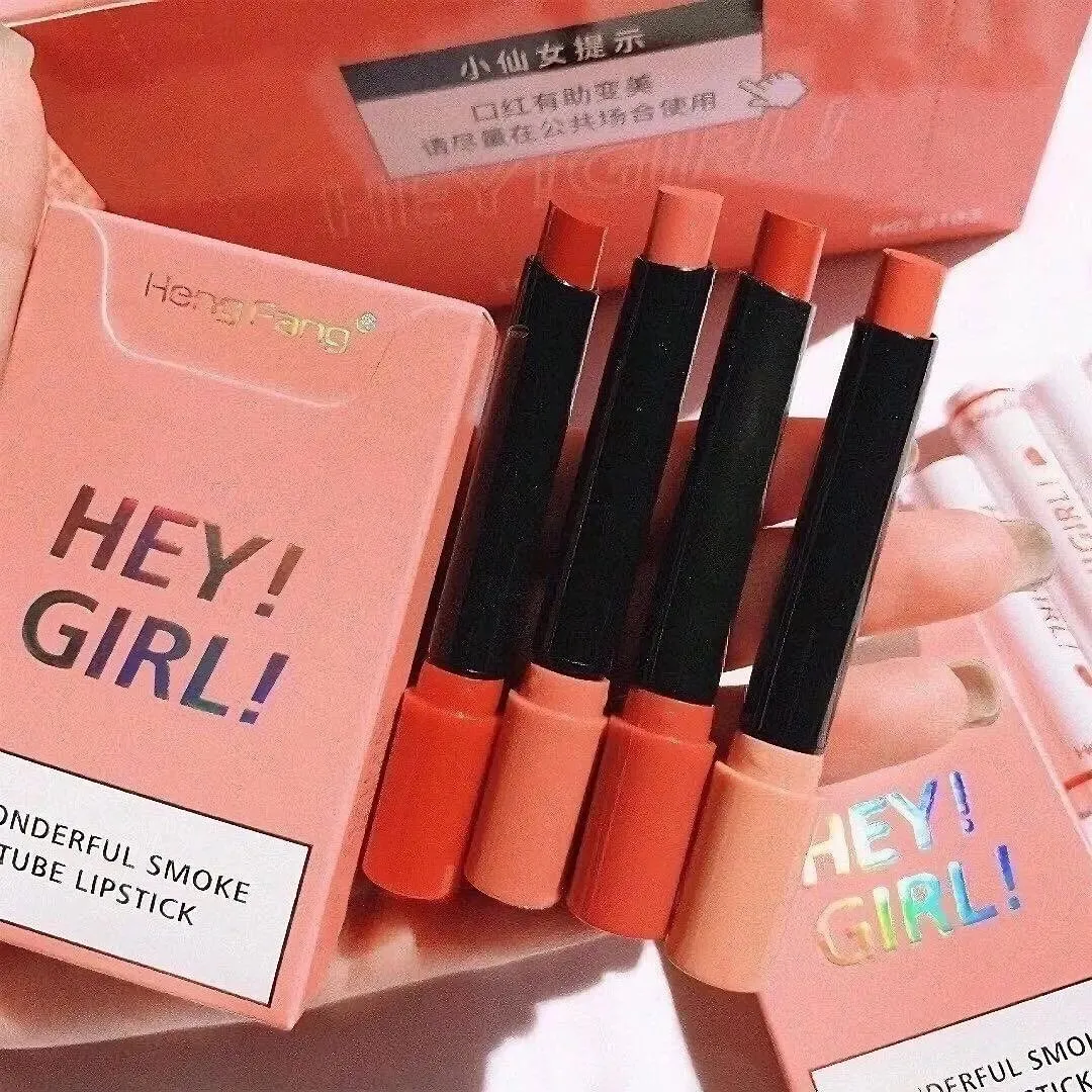 4pcs Hey Girl Cigarette Matte Velvet Lipsticks