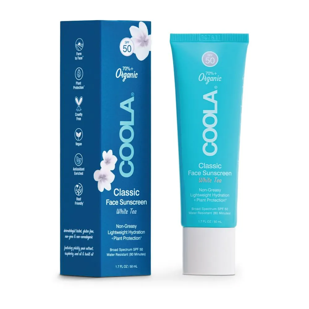 COOLA Organic Classic Face Sunscreen Lotion SPF50 - White Tea