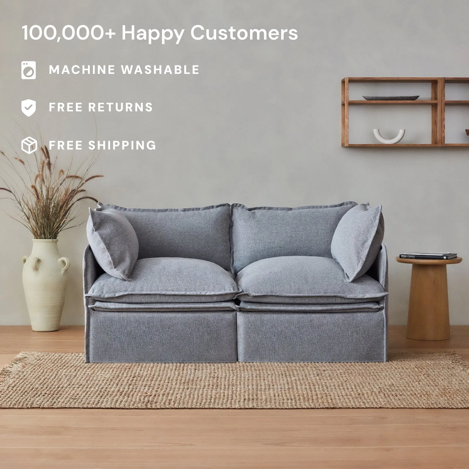 Elevate Comfort Layer for 3-Seater   Ottoman in Powder
