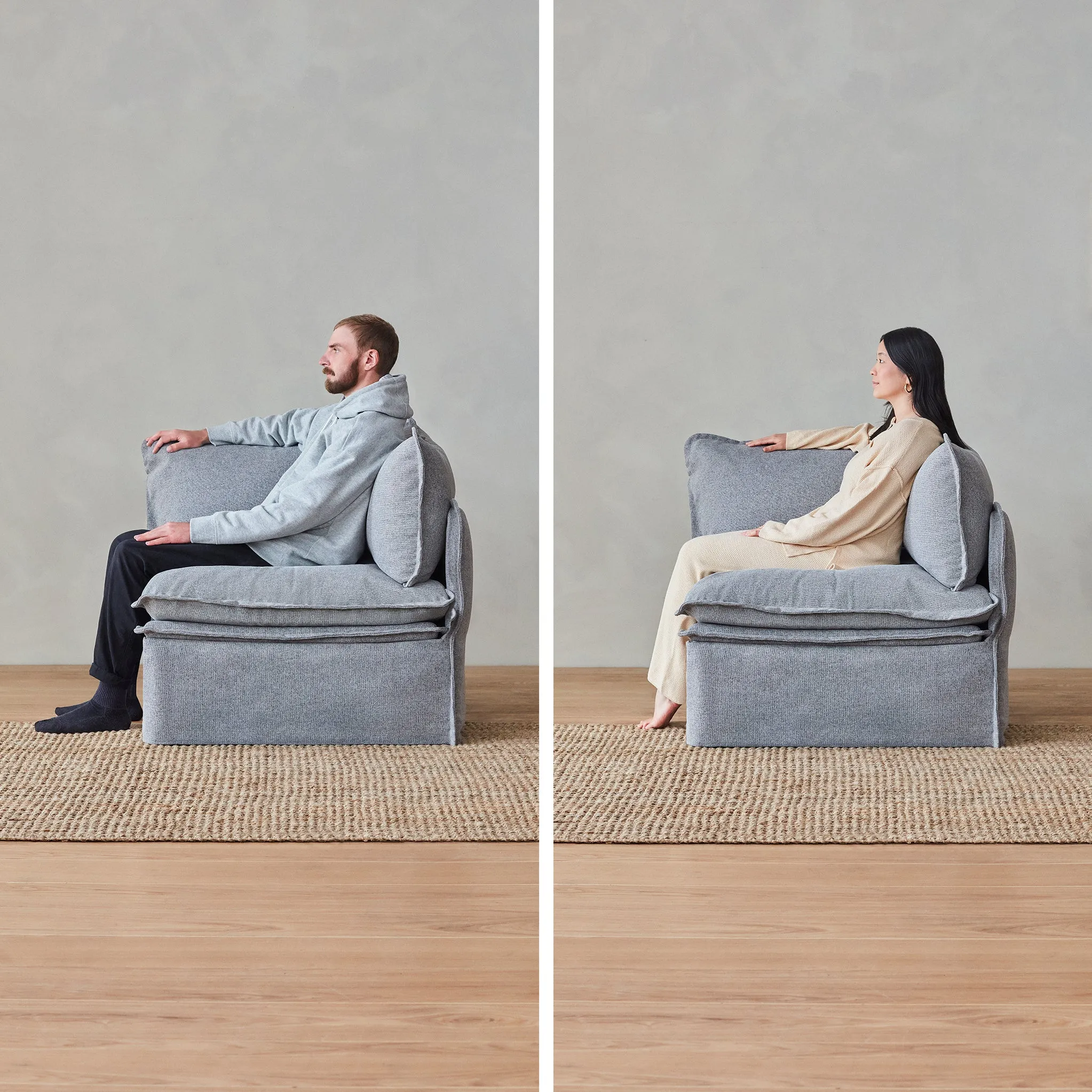 Elevate Comfort Layer for 3-Seater   Ottoman in Powder
