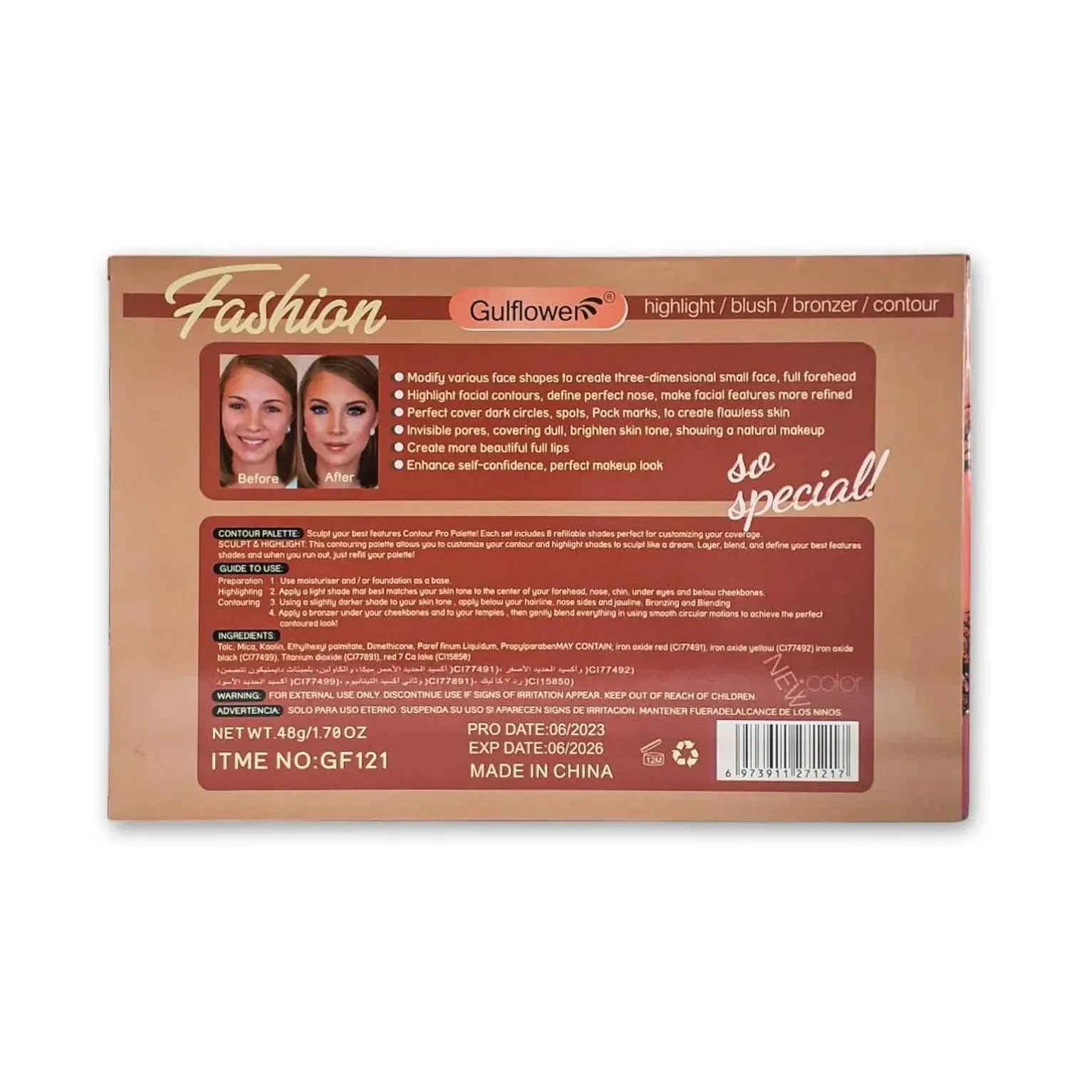 Gulflower Cosmetics Correct Powder Contour  48g