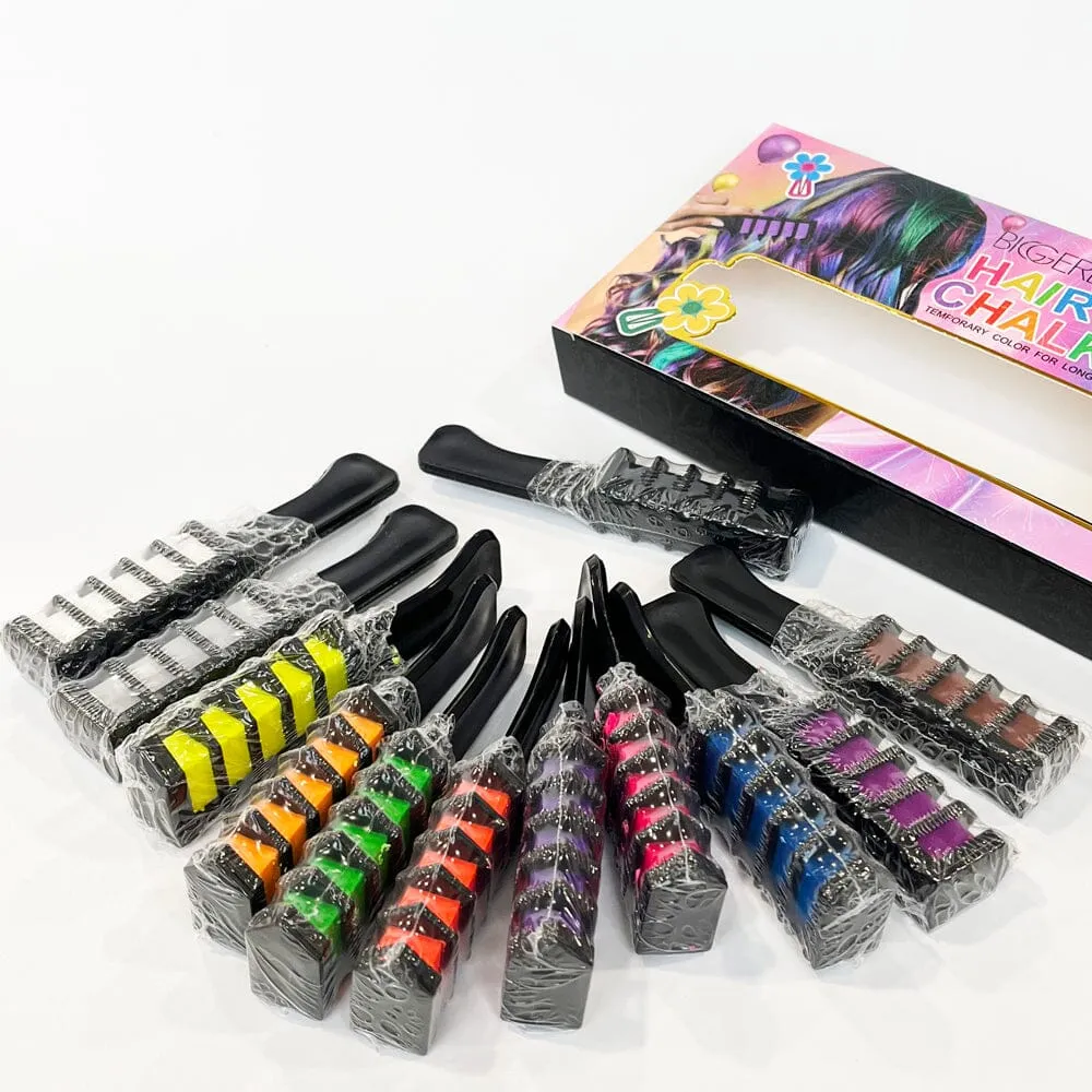 Hair Chalks 12PC Temporary Color For Long Lasting 0424 (1 unit)