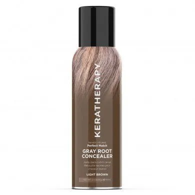 Keratherapy Perfect Match Gray Root Concealer Light Brown 3 oz