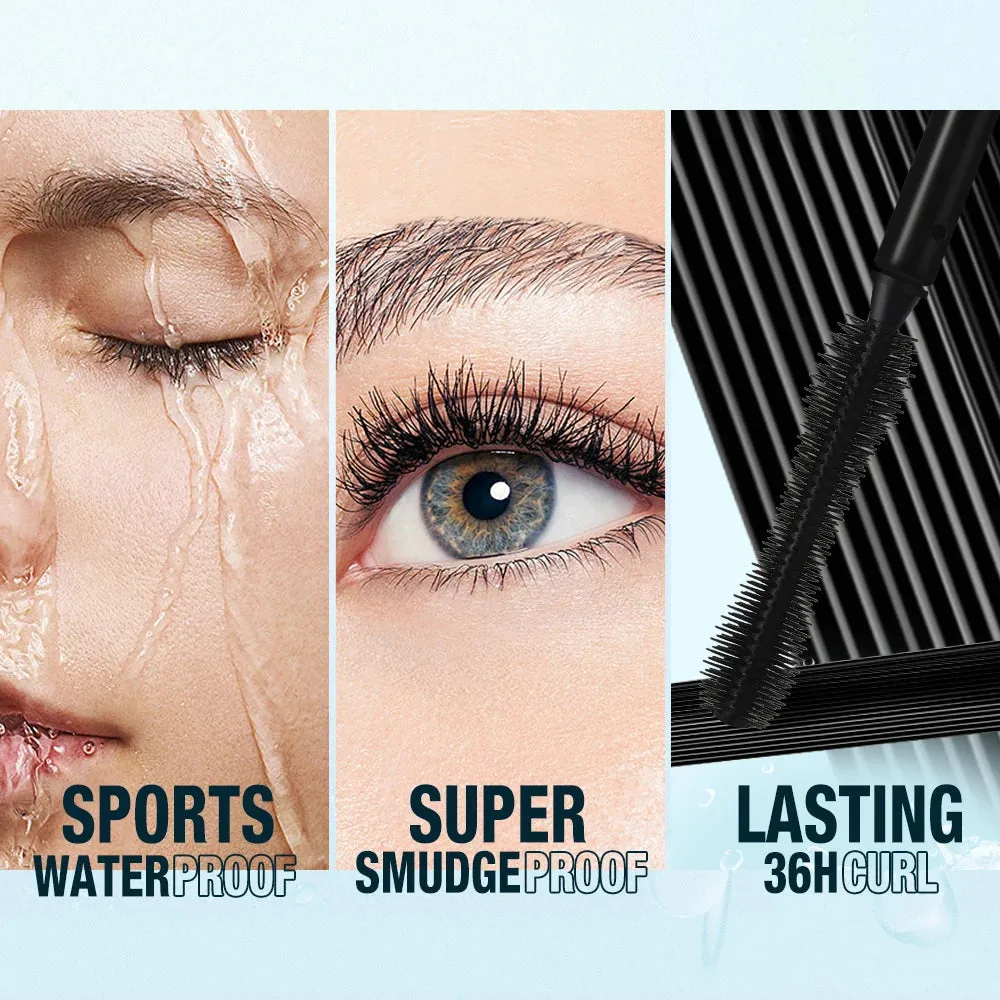 Mascara 4d Silk Fibber Mascara Waterproof Extra Volume Smudge-proof Curling Lengthening Eyelash Extension Eye Makeup Tool