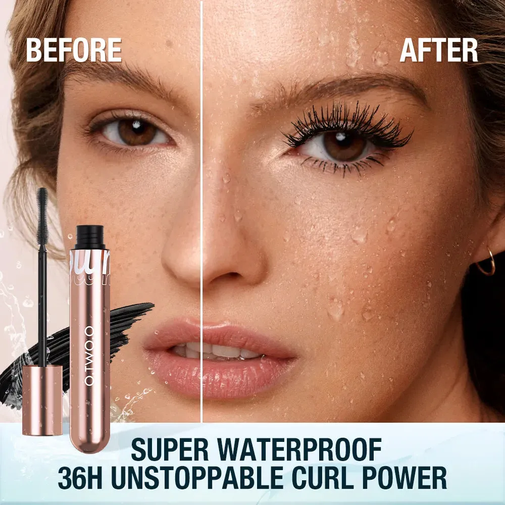 Mascara 4d Silk Fibber Mascara Waterproof Extra Volume Smudge-proof Curling Lengthening Eyelash Extension Eye Makeup Tool